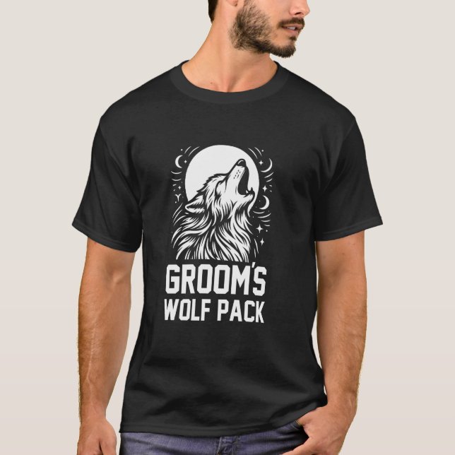 Camiseta Equipo de Despedida de Soltero Manada de Lobos del (Anverso)