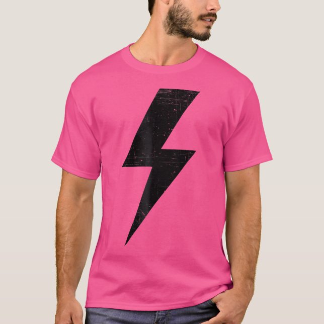 Camiseta Equipo de diseño negro de Bolt Lightning (Anverso)