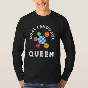 Camiseta Equipo de Doble Idioma Profesor Bilingüe Tutor Esc