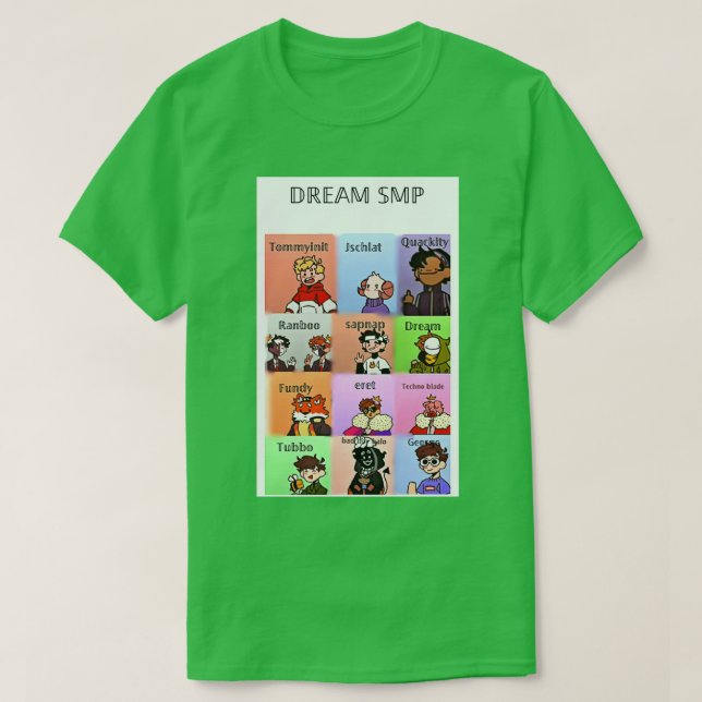 Camiseta Equipo de Dream smp (Diseño del anverso)
