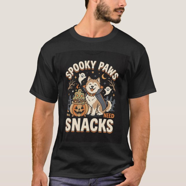 Camiseta Equipo de dulces para perros de Halloween (Anverso)