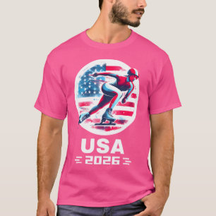 Camiseta Equipo de EE. UU. 2026 Patinaje de Velocidad Bande