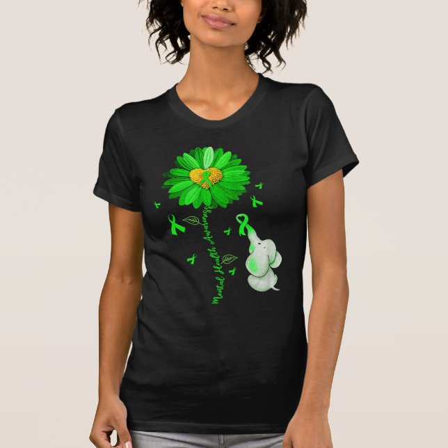 Camiseta Equipo de Elefantes de Giro Azul Salud Mental Exte (Anverso)