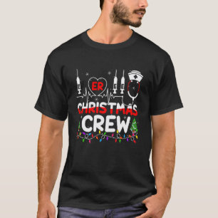 Camiseta Equipo de enfermera de ER Navidad Enfermera de eme