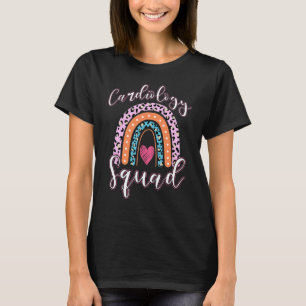 Camiseta Equipo de enfermera médica de cardiología arcoíris