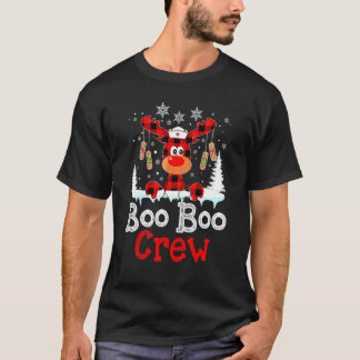 Camiseta Equipo de Enfermera Reno Navidad Bufalo Cuadros