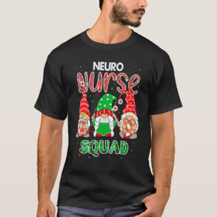 Camiseta Equipo de enfermeras neuro navideñas gnomos Rn coi
