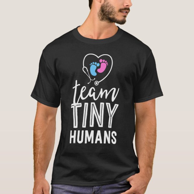 Camiseta Equipo de enfermería de NICU Pequeños Humanos Enfe (Anverso)