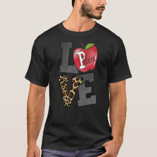Camiseta Equipo de enseñanza preescolar de Apple Leopard Te