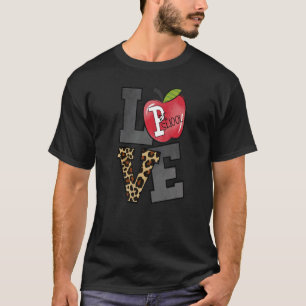Camiseta Equipo de enseñanza preescolar de Apple Leopard Te