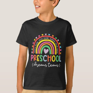Camiseta Equipo de ensueño de preescolar arcoíris maestro d