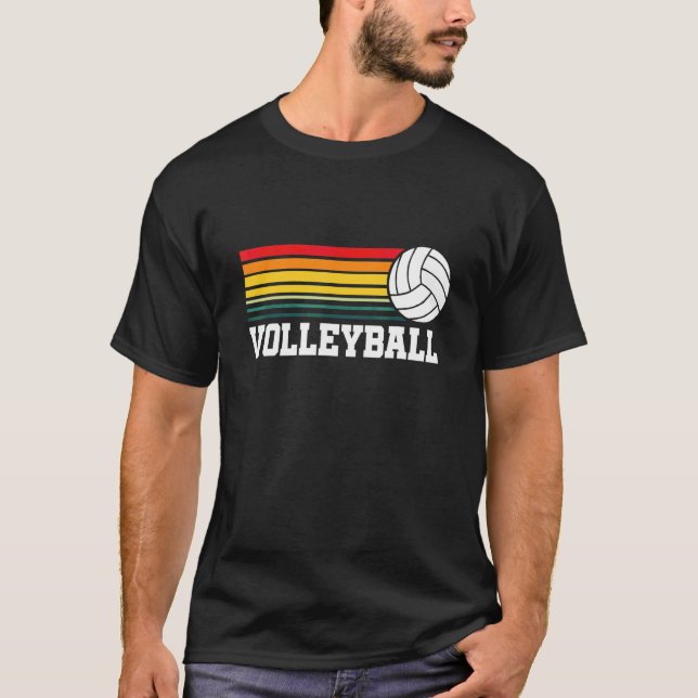 Camiseta Equipo De Entrenadores Deportivos De Voleibol Retr (Anverso)