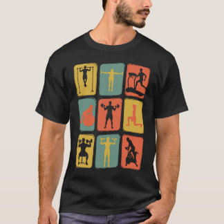 Camiseta Equipo de entrenamiento retro de vintage de gimnas