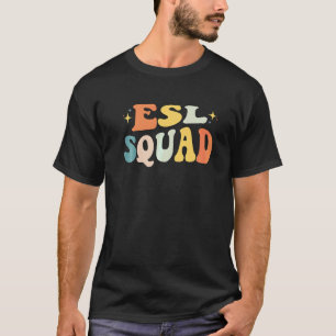 Camiseta Equipo de Esl Profesor de Esl Estudiante Retro Reg