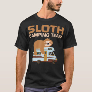 Camiseta Equipo de eslogan Camping Motorhome Campervan