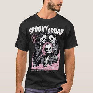 Camiseta Equipo de Esqueleto Espeluznante de Hombres Coinci