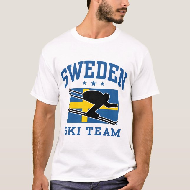 Camiseta Equipo de esquí de Suecia (Anverso)