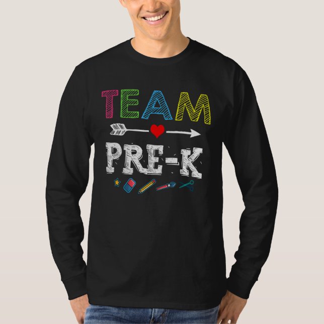 Camiseta Equipo De Estudiantes De Preescolar De Preescolar  (Anverso)