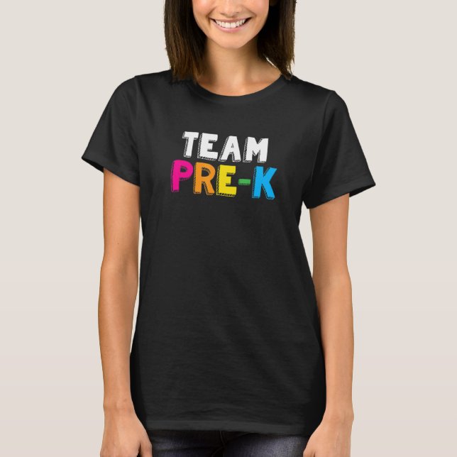 Camiseta Equipo De Estudiantes De Preescolar K De Vuelta A  (Anverso)