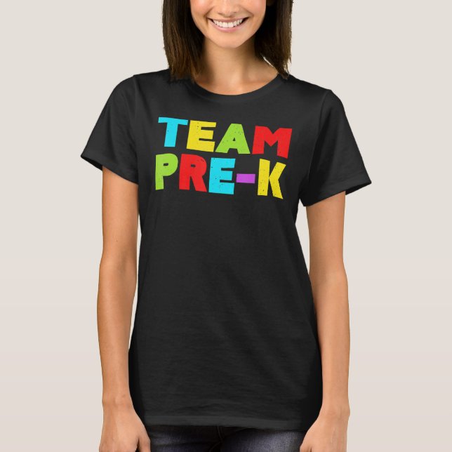 Camiseta Equipo De Estudiantes De Preescolar K De Vuelta A  (Anverso)