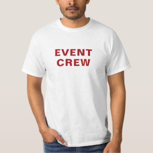 Camiseta Equipo de eventos - texto rojo, fácil de leer