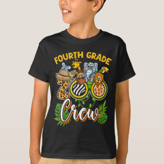 Camiseta Equipo de excursión al zoológico de cuarto grado e