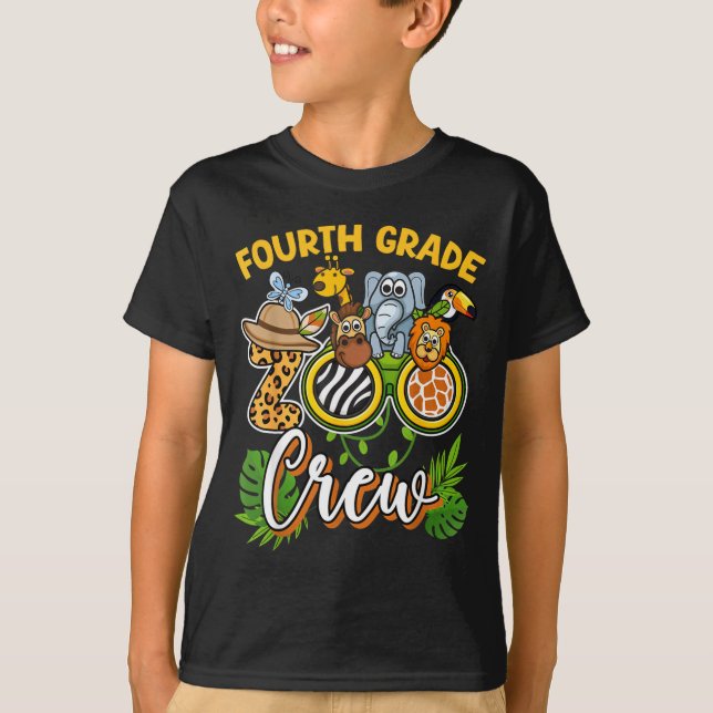 Camiseta Equipo de excursión al zoológico de cuarto grado e (Anverso)