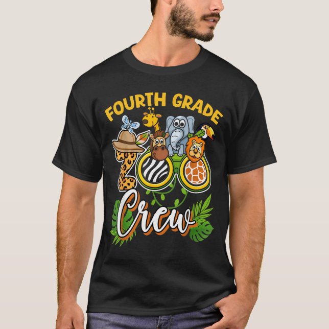 Camiseta Equipo de excursión al zoológico de cuarto grado e (Anverso)
