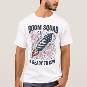 Camiseta Equipo de explosión fuegos artificiales patriótico