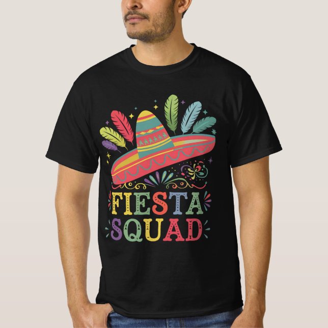 Camiseta Equipo de Fiesta Cinco de Mayo Familiar (Anverso)