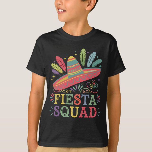 Camiseta Equipo de Fiesta Cinco de Mayo Ropa Familiar Combi (Anverso)