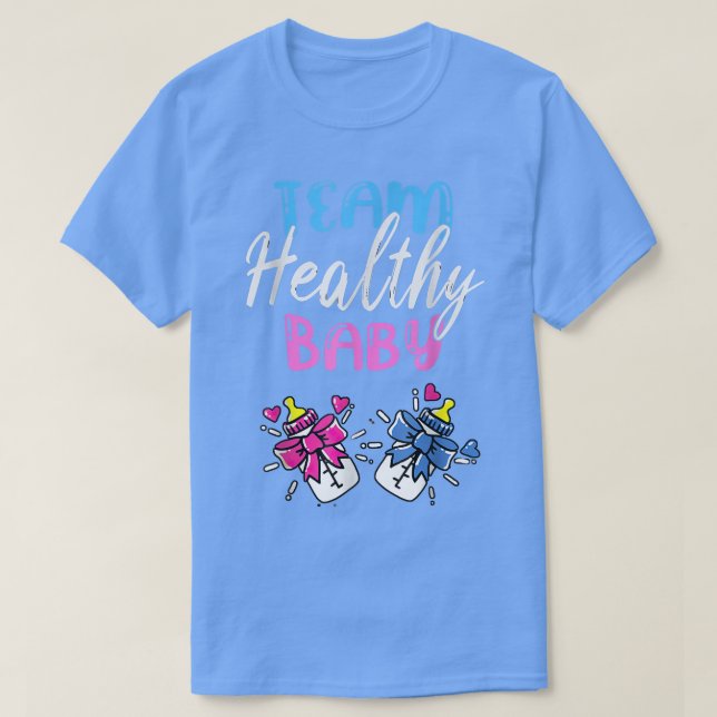 Camiseta Equipo de Fiesta de Revelación de Género Bebé salu (Diseño del anverso)