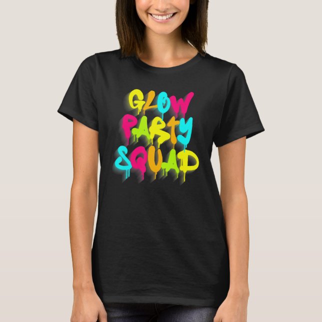 Camiseta Equipo de fiesta Glow con efecto de salpicadura de (Anverso)