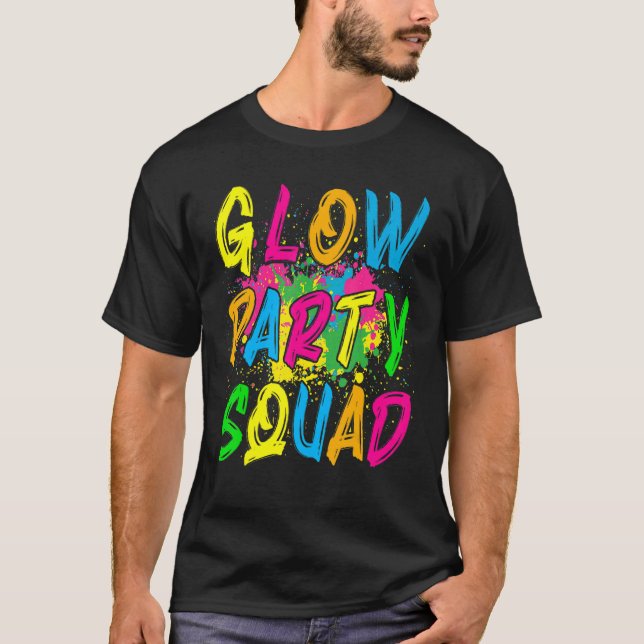 Camiseta Equipo de fiesta Glow con efecto de salpicadura de (Anverso)