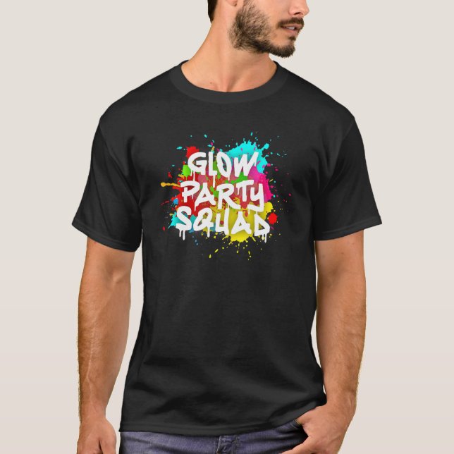 Camiseta Equipo de fiesta Glow con efecto de salpicadura de (Anverso)