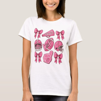 Camiseta Equipo de fútbol americano con lazo rosa por el cá