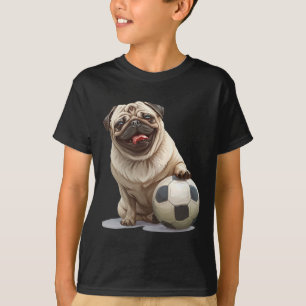 Camiseta Equipo de fútbol de perro cachorro Pug Byll Deport