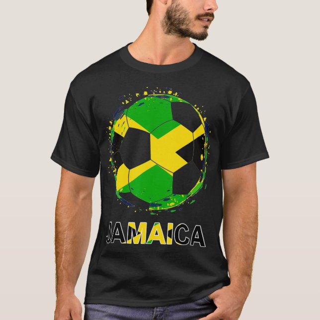 Camiseta Equipo de fútbol jamaiquino hincha de la bandera d (Anverso)