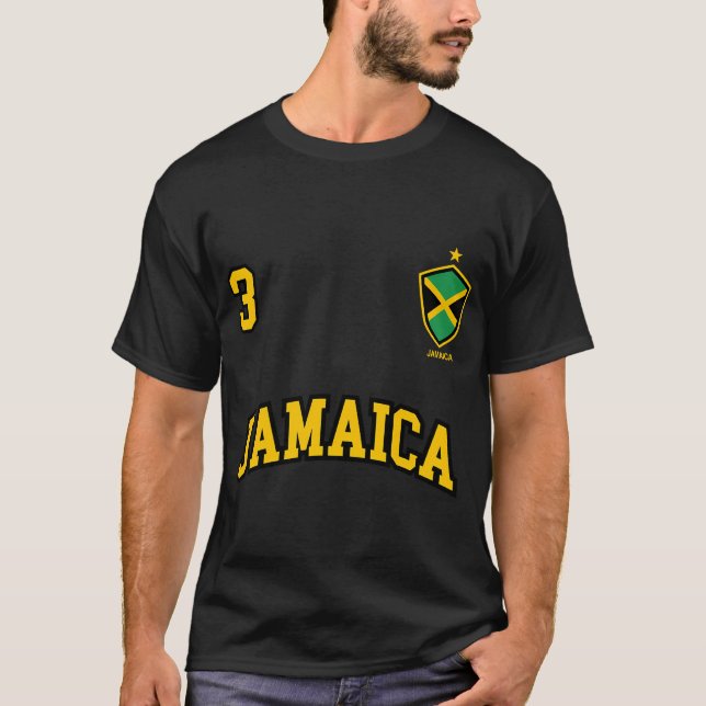Camiseta Equipo de fútbol número 3 de Jamaica Deportivo Ban (Anverso)