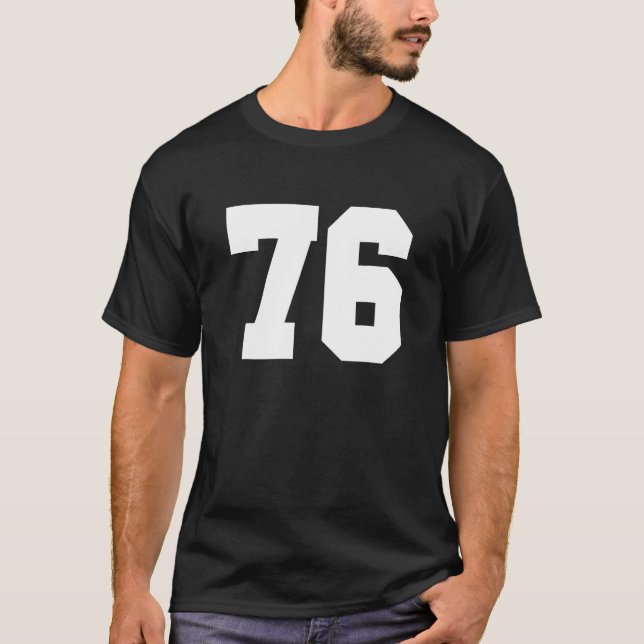 Camiseta Equipo de fútbol número 76 equipo americano de rug (Anverso)