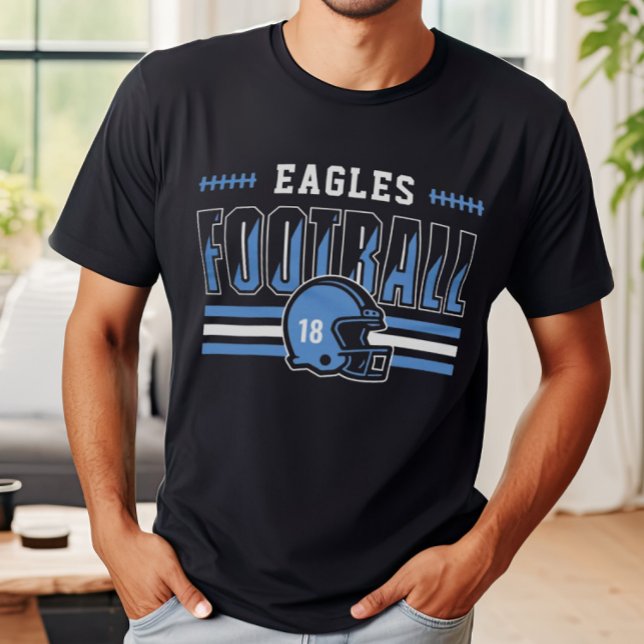 Camiseta Equipo de fútbol personalizado de los hombres azul (Subido por el creador)
