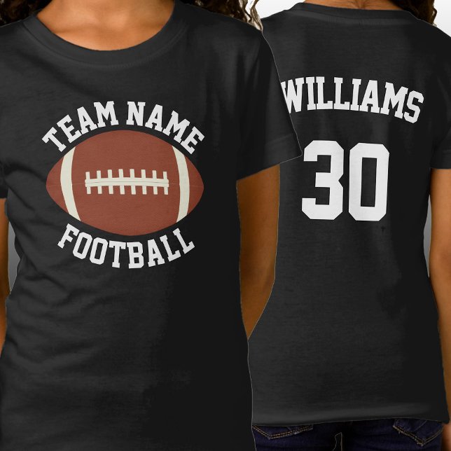Camiseta Equipo de fútbol personalizado, jugador y Chica de (Girls football team shirts with custom team name, player name and jersey number.)