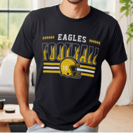 Camiseta Equipo de fútbol personalizado masculino y negro