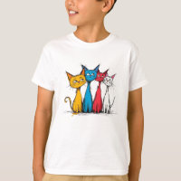 Equipo de Gatos Coloridos
