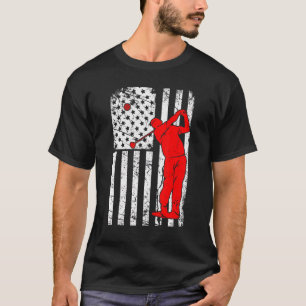 Camiseta Equipo de golf de la bandera norteamericana vintag
