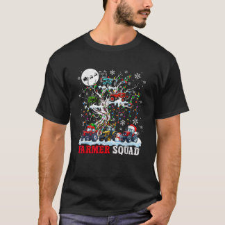 Camiseta Equipo de granjeros Santa Reno Elfo Tractores En T