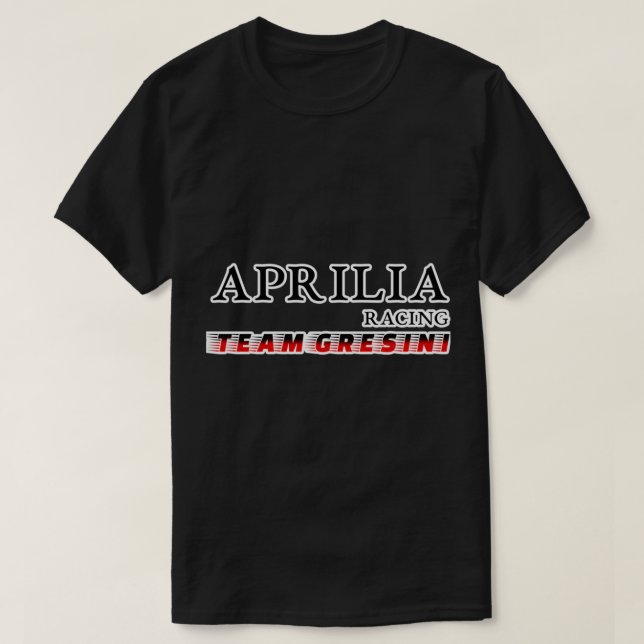 Camiseta Equipo de Gresini en carreras de aprilia (Diseño del anverso)