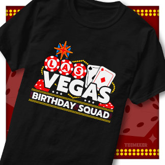 Camiseta Equipo de Grupo Coordinado de Cumpleaños de Las Ve