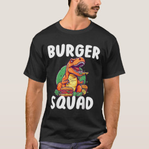 Camiseta Equipo de hamburguesas de dinosaurio T-rex Amantes