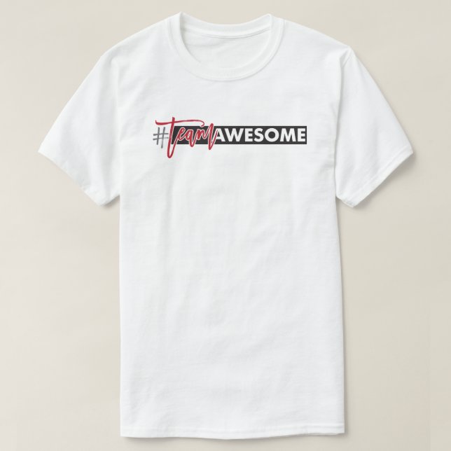 Camiseta Equipo de Hashtag impresionante (Diseño del anverso)